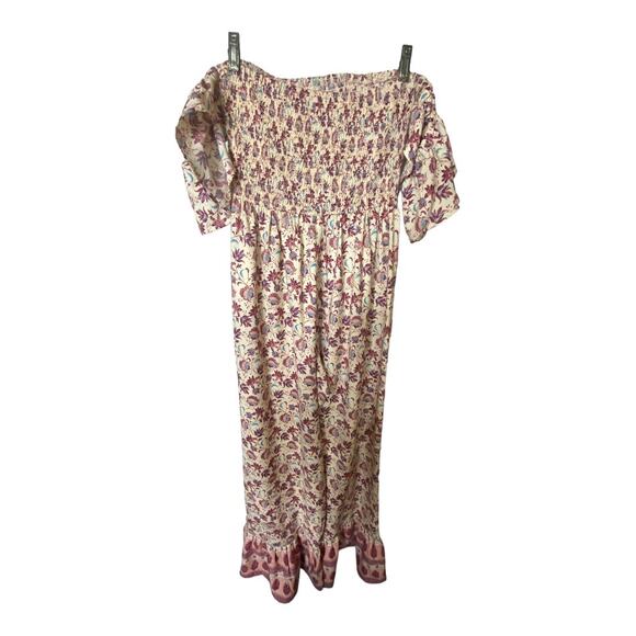 Band of Gypsies Collective Women's Size Medium Jumpsuit Romper Cream Floral NWT - Picture 2 of 6